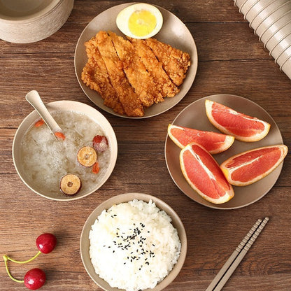 Eco-Friendly Rice Husk Bowl and Chopsticks Set