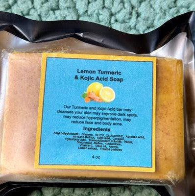 Natural Yellow Turmeric Soap Bars - Eco-Friendly, Biodegradable, Plastic-Free