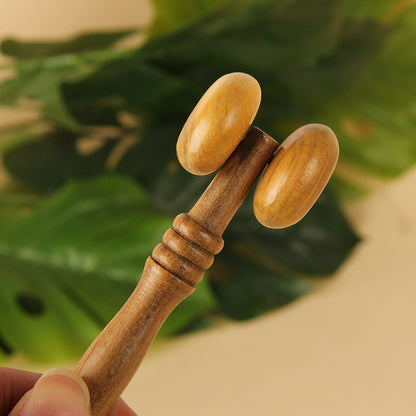 Eco-Friendly Wooden Sandalwood Hand Push Roller Massager