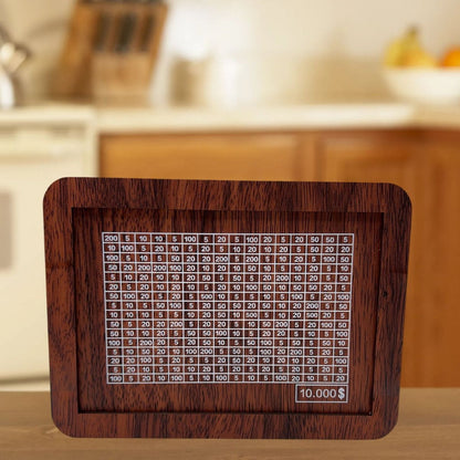 Eco-Friendly Digital Piggy Bank - Sustainable Wood Grain Savings Box