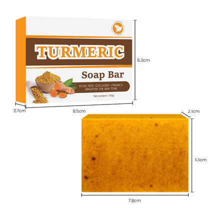Natural Yellow Turmeric Soap Bars - Eco-Friendly, Biodegradable, Plastic-Free