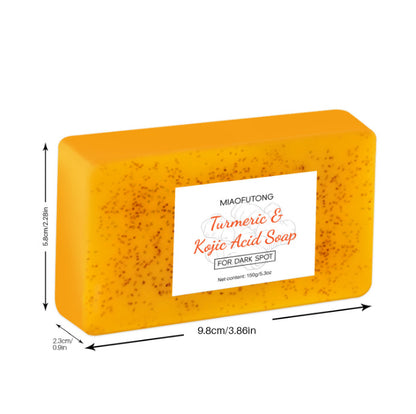 Natural Yellow Turmeric Soap Bars - Eco-Friendly, Biodegradable, Plastic-Free