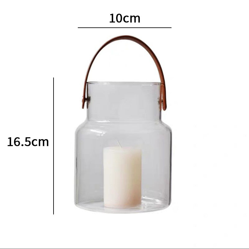 Eco-Friendly Leather Portable Glass Vase