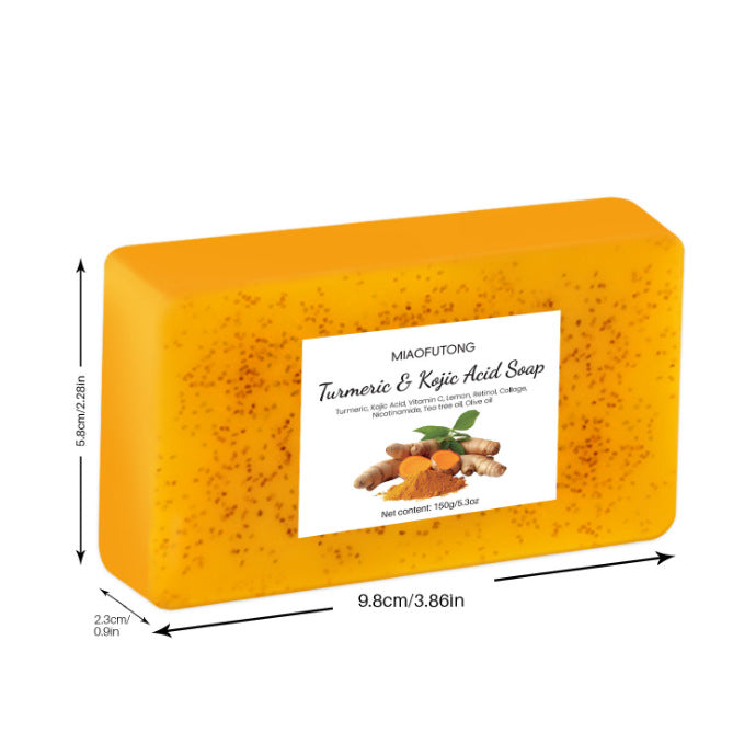Natural Yellow Turmeric Soap Bars - Eco-Friendly, Biodegradable, Plastic-Free
