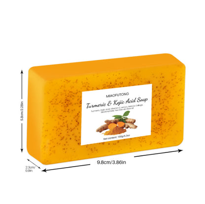 Natural Yellow Turmeric Soap Bars - Eco-Friendly, Biodegradable, Plastic-Free