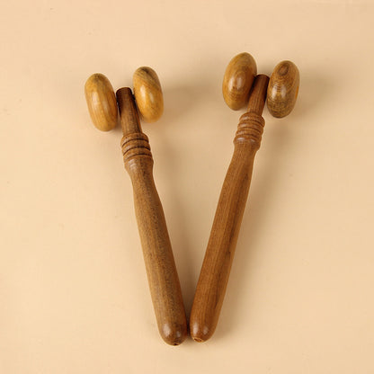 Eco-Friendly Wooden Sandalwood Hand Push Roller Massager