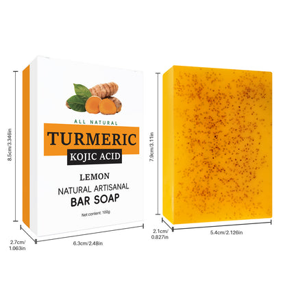 Natural Yellow Turmeric Soap Bars - Eco-Friendly, Biodegradable, Plastic-Free