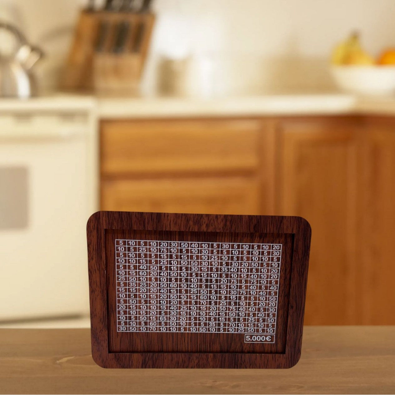 Eco-Friendly Digital Piggy Bank - Sustainable Wood Grain Savings Box