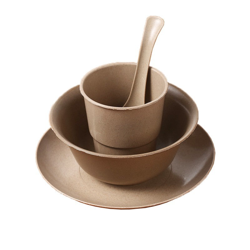 Eco-Friendly Rice Husk Bowl and Chopsticks Set