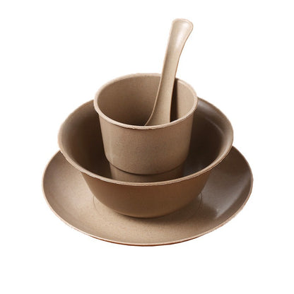 Eco-Friendly Rice Husk Bowl and Chopsticks Set