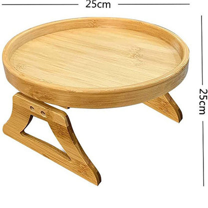 Bamboo Sofa Armrest Tray Table - Eco-Friendly, Durable, Multi-Use