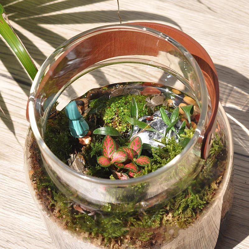 Eco-Friendly Leather Portable Glass Vase