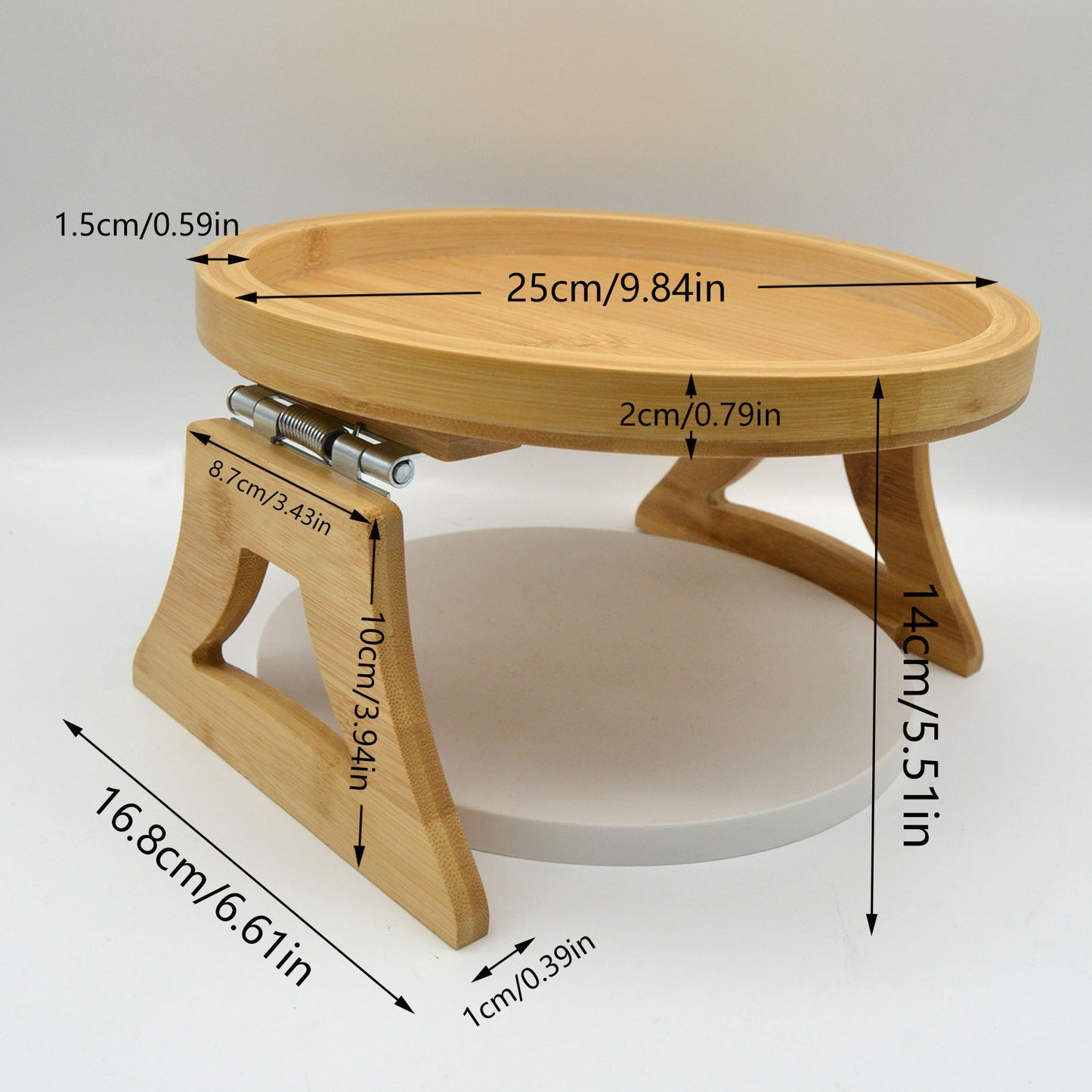 Bamboo Sofa Armrest Tray Table - Eco-Friendly, Durable, Multi-Use