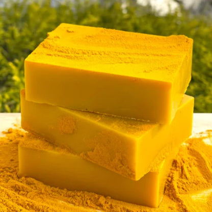 Natural Yellow Turmeric Soap Bars - Eco-Friendly, Biodegradable, Plastic-Free
