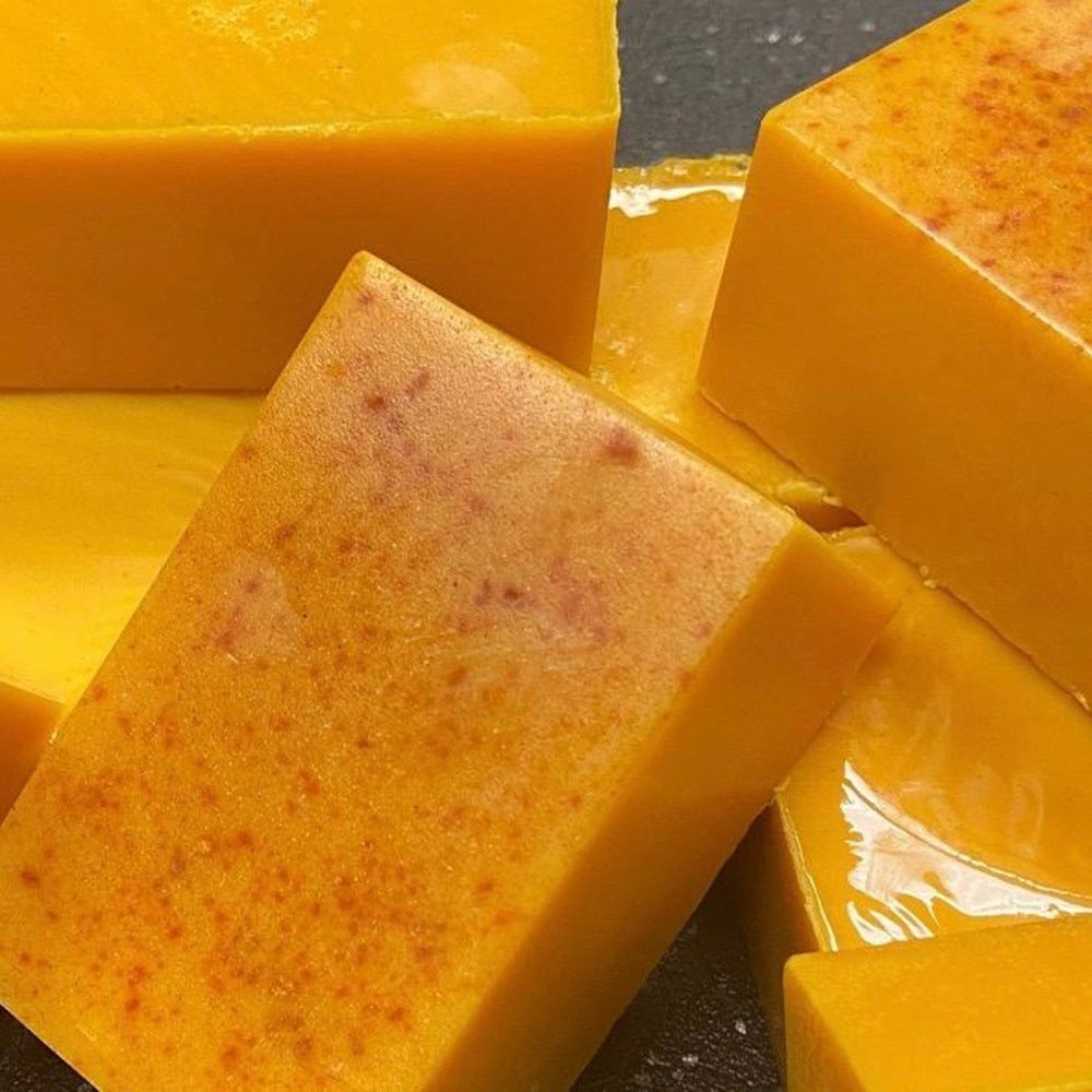 Natural Yellow Turmeric Soap Bars - Eco-Friendly, Biodegradable, Plastic-Free