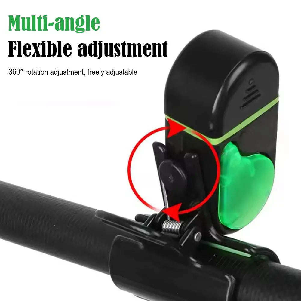 1/2PCS Fishing Bite Alarm with LED Light, Clip On Fish Rod Electronic Fish Bite Alarm Sound Bite Alert Bell with LED Lights