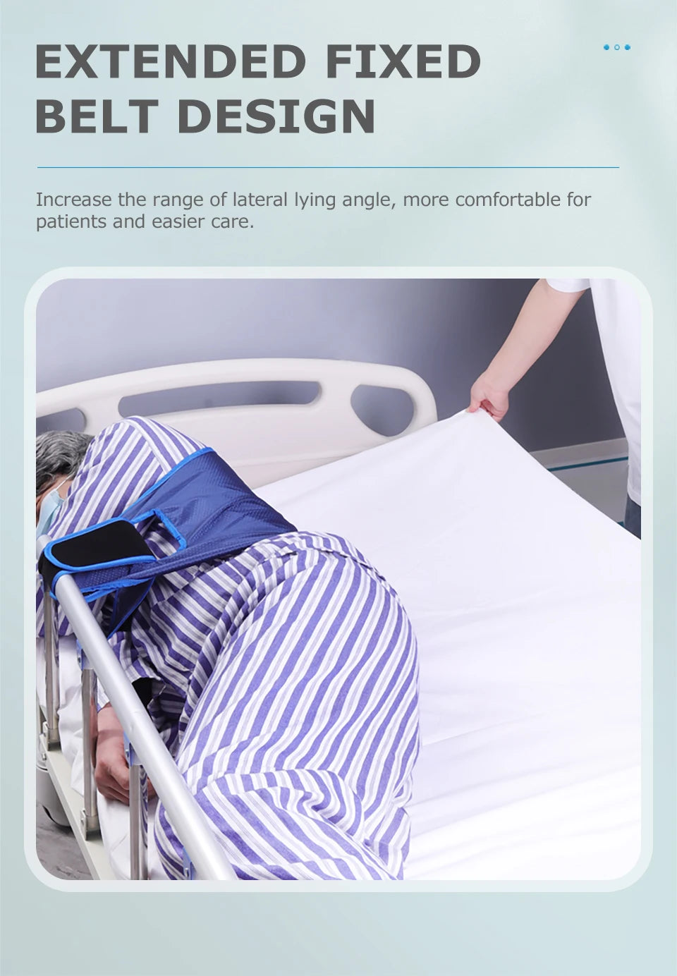 Lefeke Patient Turning Device Belt Elderly Bed Transfer Sling Transfer Nursing Sling Turn Over Aids Breathable Fixed Strap