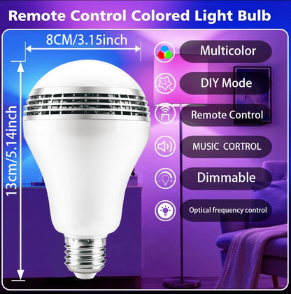 Bluetooth speaker function LED light bulb, APP control, E27 is an ideal choice for home, party, bedroom, and indoor light bulbs