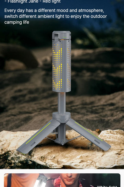 Rechargeable Outdoor Portable Hiking Camping Fishing Flashlight Telescoping Camping Lantern Telescopic Camping Light