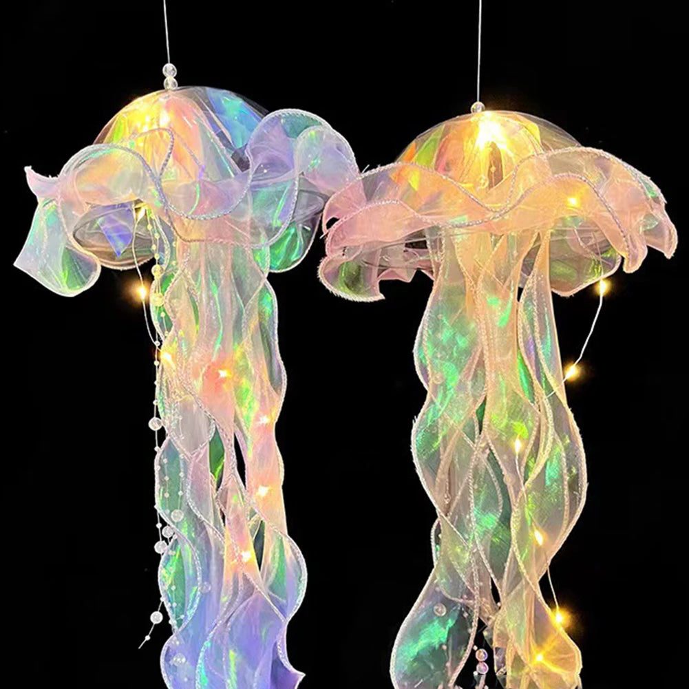 1-5PCS LED Jellyfish Lamp Portable Flower Light Girl Room Atmosphere Decoration Lamp Bedroom Night Lamp Home Decoration Decor