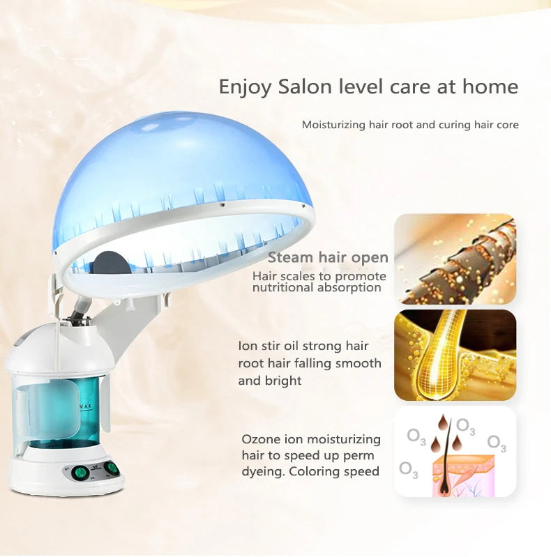 Facial Vaporizer Hair Steamer Humidifier Facial Steamer 2 In 1 Steam Sauna for Face Head Electronic Evaporator Atomizer Sprayer