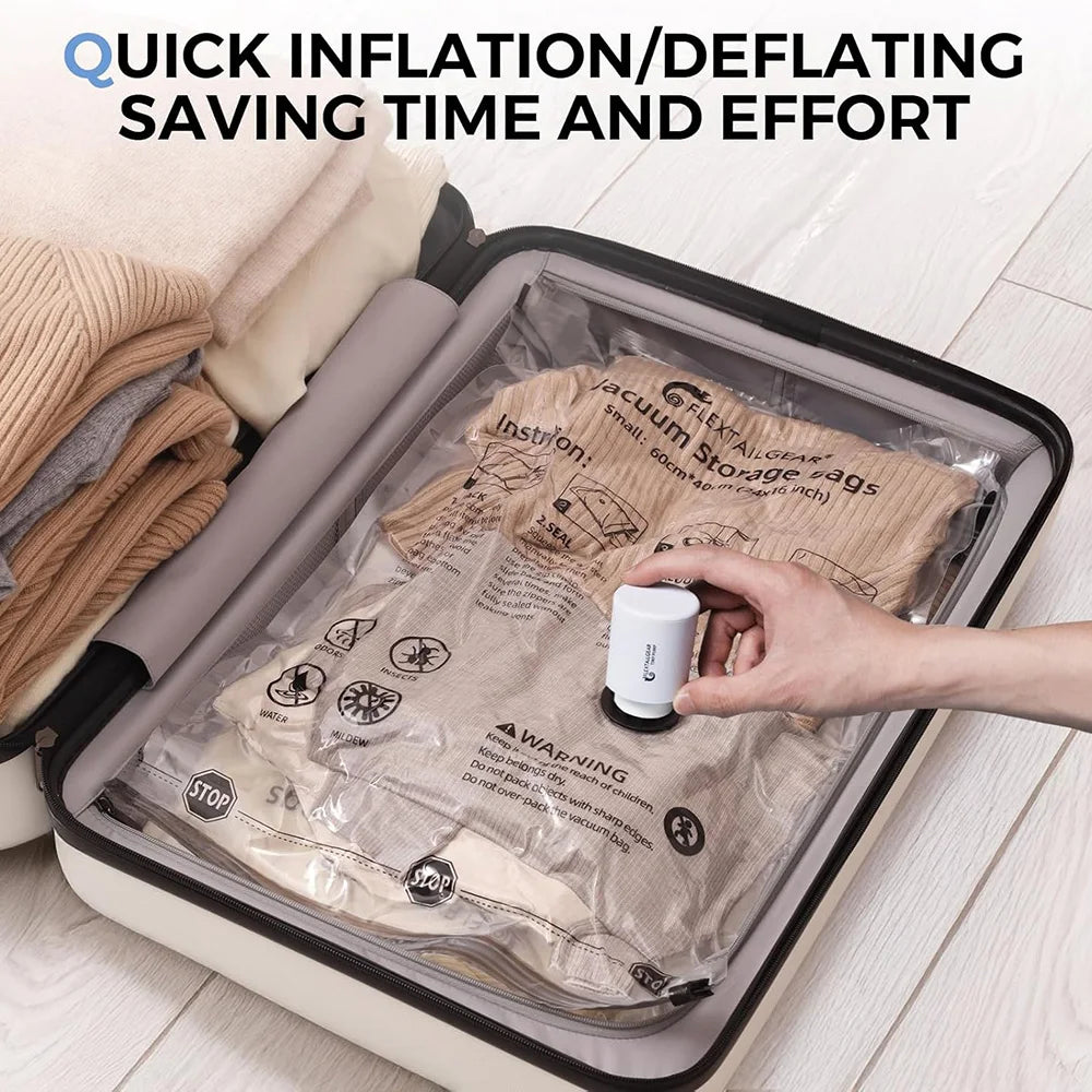 FLEXTAIL Portable Air Pump, Mini Camping Pump with Light, USB-C Charging, Ideal for Sleeping Pads, Air Bed Mattress, Vacuum Bags