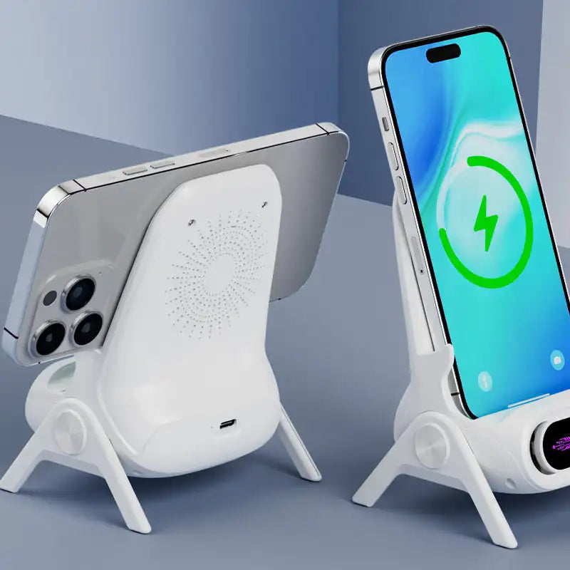 Multifunctional Wireless Fast Charger Phone Stand Magnetic Phone Stand,Small Chair 15W Mobile Phone Holder Tablet Bracket 1/2PCS