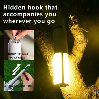 Folding Outdoor Camping Lamp Rechargeable Emergency Lamp High Capacity Lighting Torch Portable Tent Hanging Light Lantern