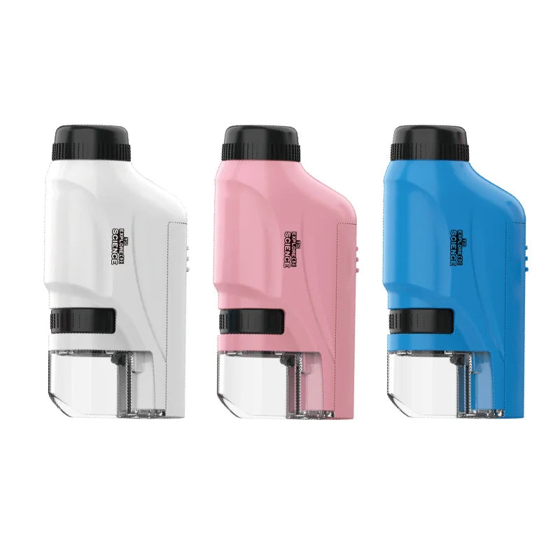 Microscope 60-120x Lab Handheld Microscope Battery Powered Microscope With LED Light Kids Science Microscope