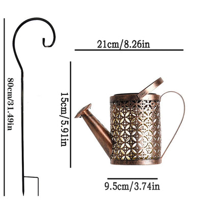 1pc Solar Watering Can with Lights,Solar Lanterns Outdoor Hanging Waterproof Garden Decor,Solar Garden Lights Yard Decorations