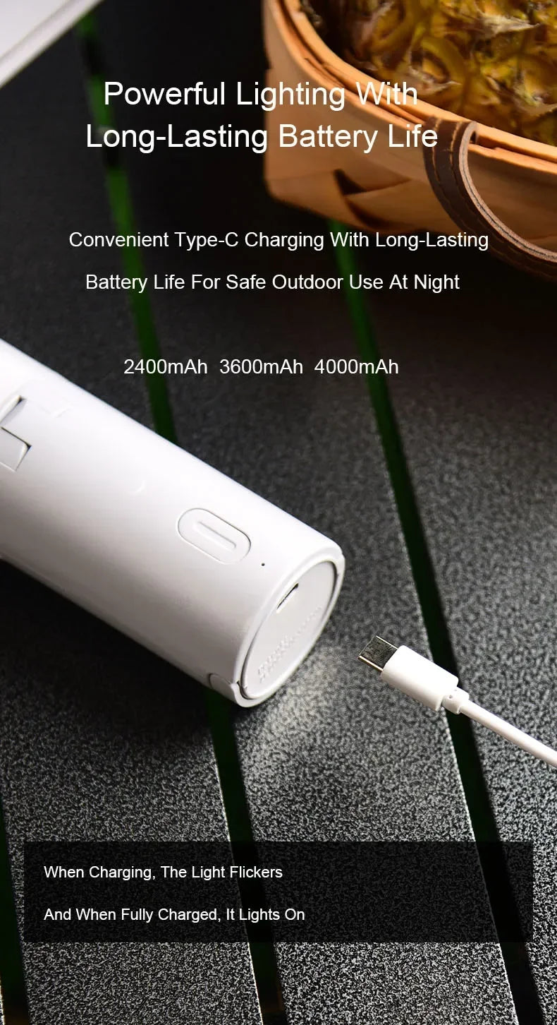 Folding Outdoor Camping Lamp Rechargeable Emergency Lamp High Capacity Lighting Torch Portable Tent Hanging Light Lantern