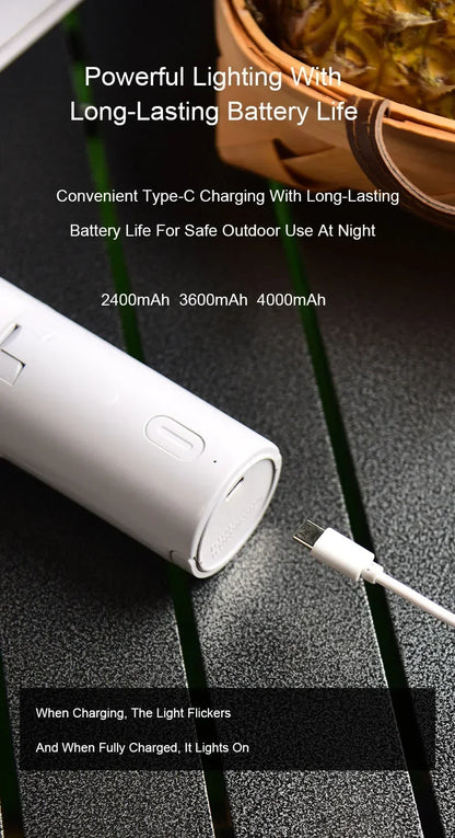 Folding Outdoor Camping Lamp Rechargeable Emergency Lamp High Capacity Lighting Torch Portable Tent Hanging Light Lantern