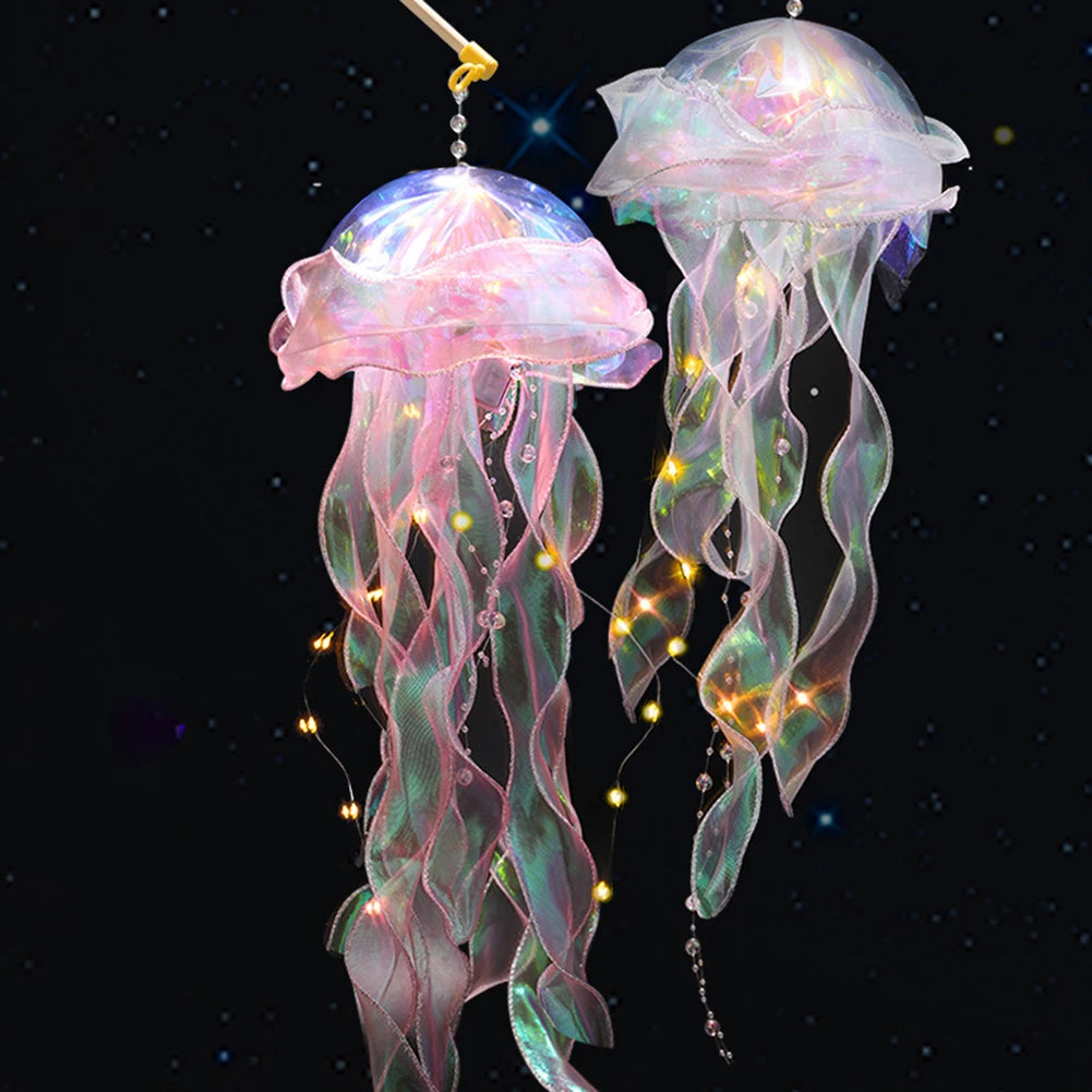 1-5PCS LED Jellyfish Lamp Portable Flower Light Girl Room Atmosphere Decoration Lamp Bedroom Night Lamp Home Decoration Decor