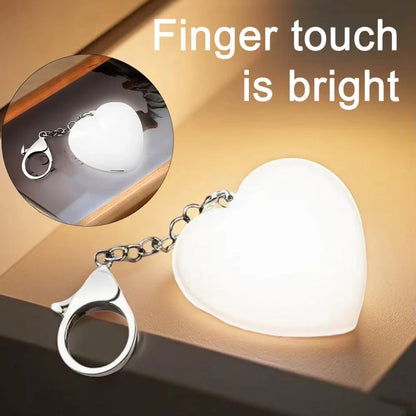 Glow Heart Light Rechargeable Purse Light Touch-Sensitive Heart Cloud Shaped LED Bag Lamp Women USB Charging Compact Wallet Ligh