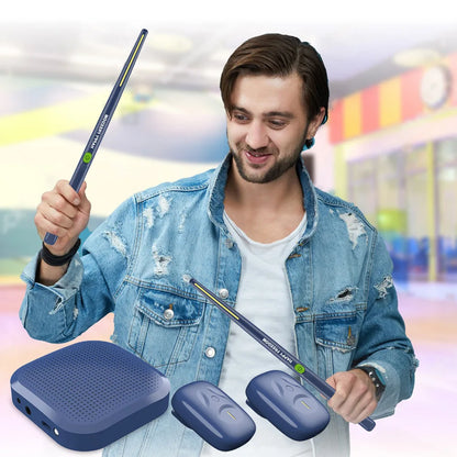 Portable Smart Electronic Drum Set Virtual Air Drum Kit Air Drum with Drumsticks Gift for Adults Children Musical Instrument