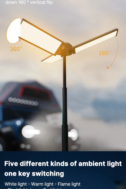 Rechargeable Outdoor Portable Hiking Camping Fishing Flashlight Telescoping Camping Lantern Telescopic Camping Light