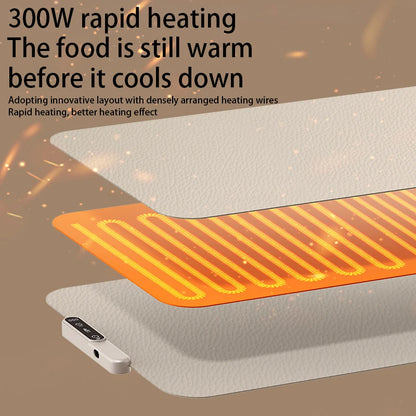 TINSOL Food Warmer Pad Foldable Silicone Heating Pad Portable Meal Cart Insulation Pad 8-Level Temperature Adjustment