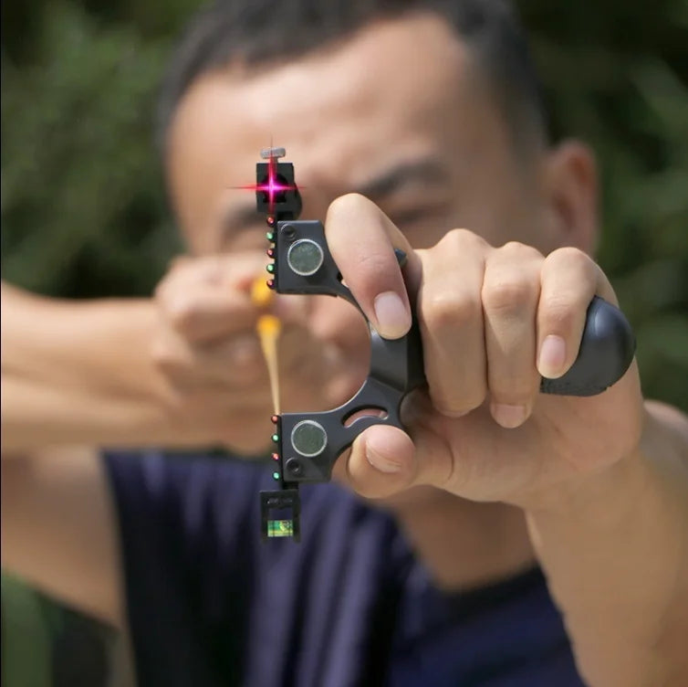New Outdoor Hunting Shooting Slingshot Laser Aiming Slingshot