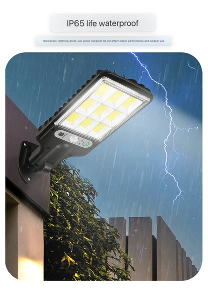 HOMEFISH Irradiation 500㎡ Solar Light for Outdoor Sunlight Motion Sensor IP65 Waterproof Garden Street Wall External Solar Lamp
