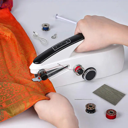 2025 New Mini Sewing Machine Handheld Mending Machine Plastic 2 Speed Single Thread Stitching Electric Sewing Small Gadget