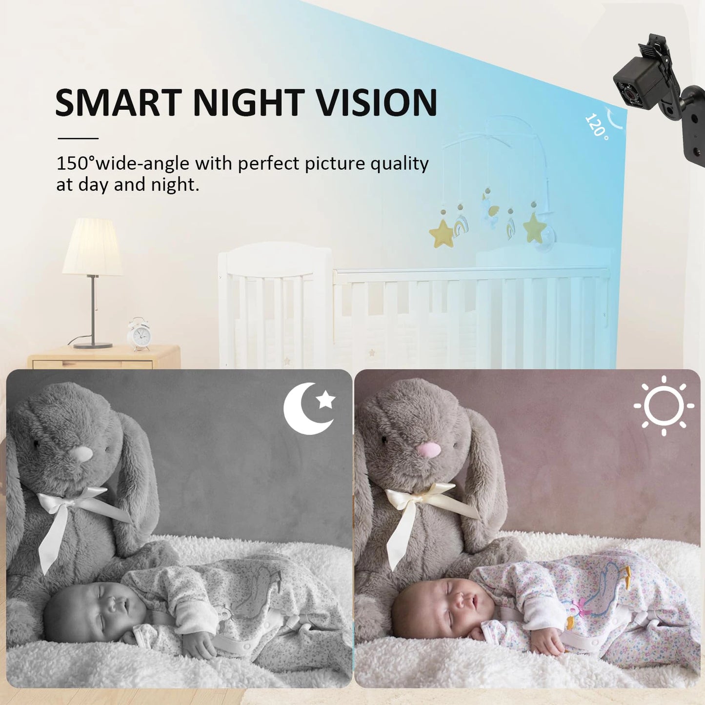 32GB Mini Camera, small Camera 1080P, Nanny Cam Full HD with Night Vision Motion Activation for Indoor Outdoor Covert Security