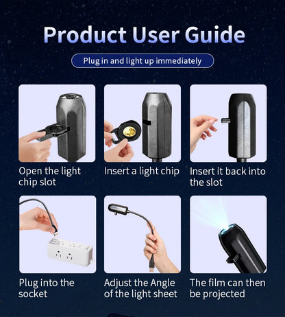 5V USB Projector Light Moon Earth Planet Night Light Switchable Pattern LED Projector Lamp for Room Ceiling Window Wall Decor