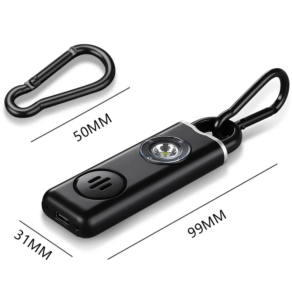 Hollarm Self Defense Personal Alarm for Women, Children, Elderly 130dB Siren Loud Rechargeable Keychain Alarm with LED Light