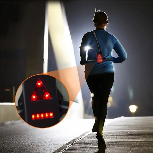 1pc Outdoor  Night Running USB ChargingLights LED Chest Lamp Back Warning Light for Camping Hiking Running Jogging Adventure
