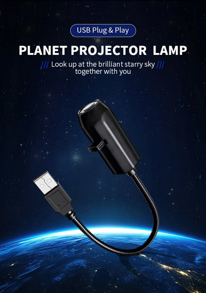 5V USB Projector Light Moon Earth Planet Night Light Switchable Pattern LED Projector Lamp for Room Ceiling Window Wall Decor