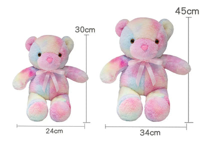 Colorful Glowing Bear Plush Toy Luminous Creative Light Up LED Teddy Bear Xmas Gift Kids Birthday Gift