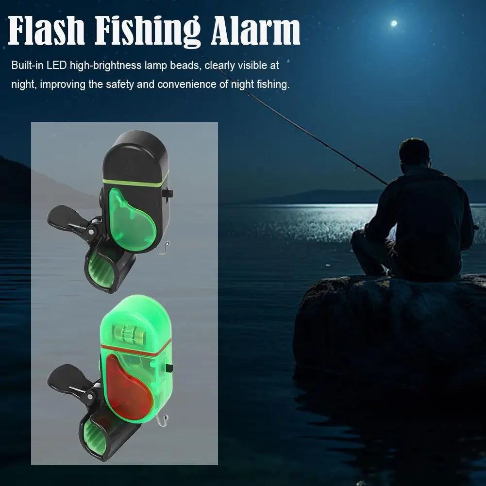1/2PCS Fishing Bite Alarm with LED Light, Clip On Fish Rod Electronic Fish Bite Alarm Sound Bite Alert Bell with LED Lights