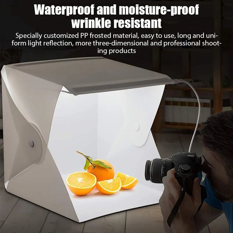 Foldable Lightbox Portable Photography LED Photo Studio Tent LED Softbox 6 Color Background Kit USB Light Box For DSLR Camera