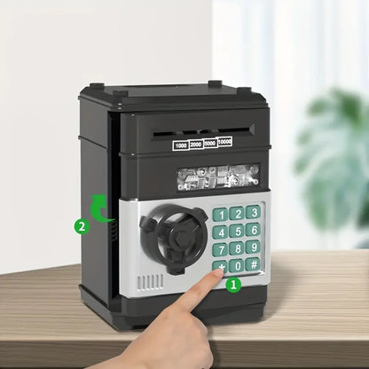 Creative Piggy Bank Automatic Mini Safe Coins Cash Saving Money Box Password Counter Code Key Lock Coin Bank ATM Child Gift