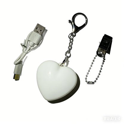 Glow Heart Light Rechargeable Purse Light Touch-Sensitive Heart Cloud Shaped LED Bag Lamp Women USB Charging Compact Wallet Ligh